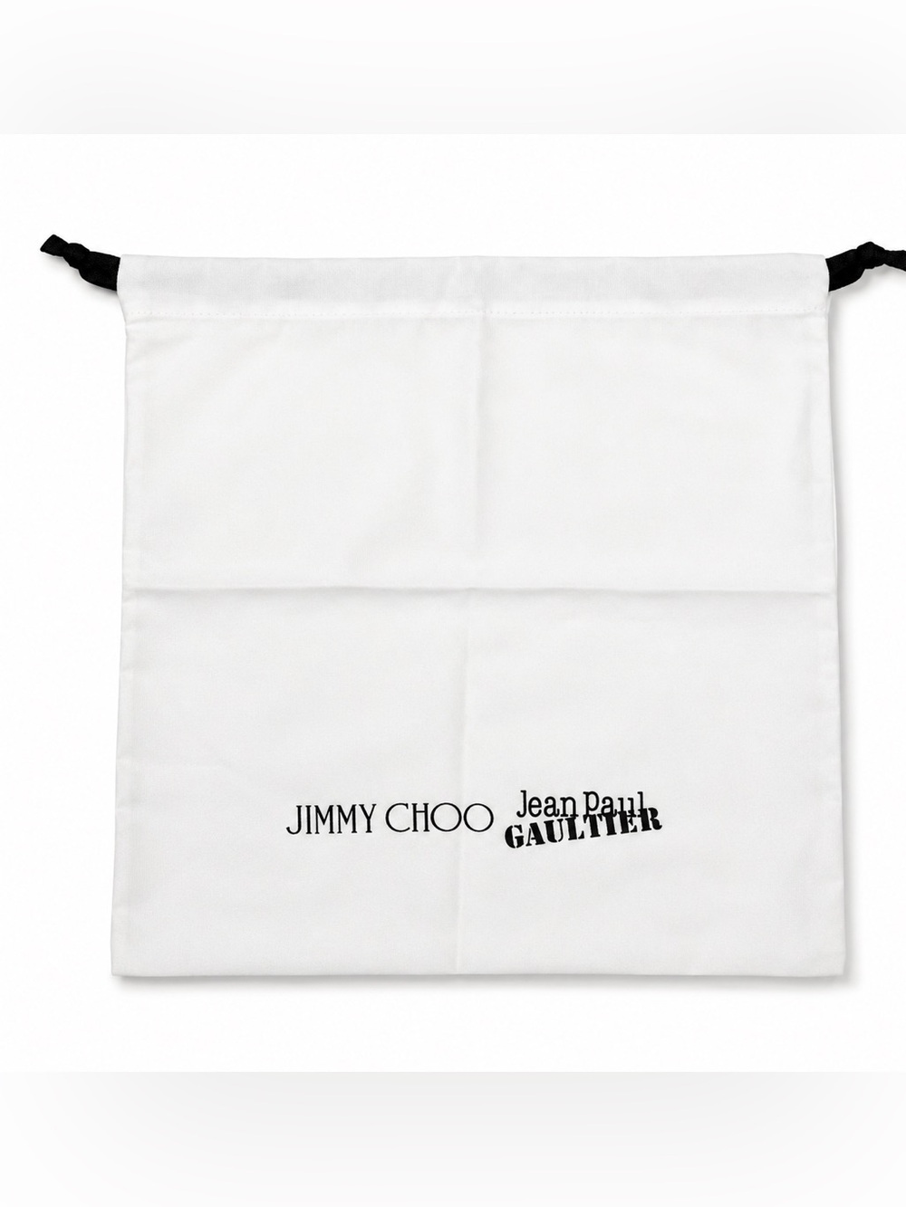 Jimmy Choo x Jean Paul Gaultier White Dust Bag Storage Pouch Logo Bag